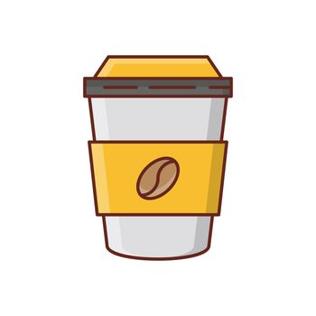 coffee Vector illustration on a transparent background. Premium quality symbols. Vector Line Flat color icon for concept and graphic design.