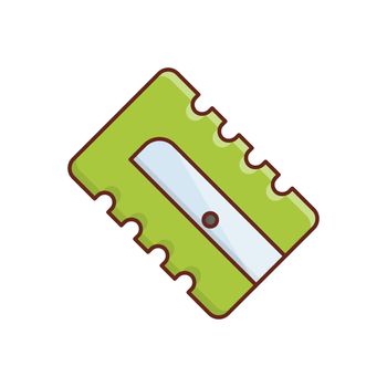 sharpener Vector illustration on a transparent background. Premium quality symbols. Vector Line Flat color icon for concept and graphic design.