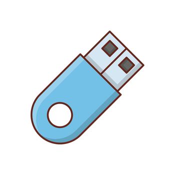 USB Vector illustration on a transparent background. Premium quality symbols. Vector Line Flat color icon for concept and graphic design.