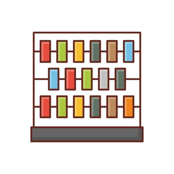 abacus Vector illustration on a transparent background. Premium quality symbols. Vector Line Flat color icon for concept and graphic design.