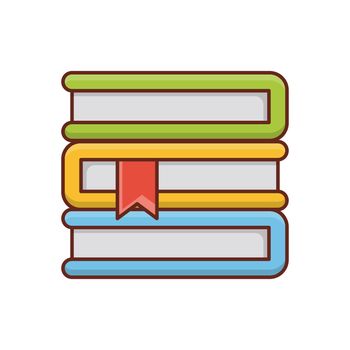 books Vector illustration on a transparent background. Premium quality symbols. Vector Line Flat color icon for concept and graphic design.