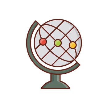 globe Vector illustration on a transparent background. Premium quality symbols. Vector Line Flat color icon for concept and graphic design.