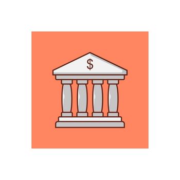 banking vector flat colour icon