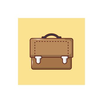 briefcase vector flat colour icon
