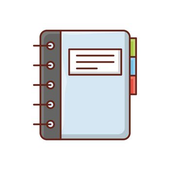 diary vector flat color icon