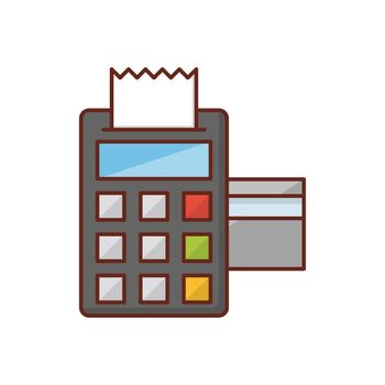 EDC vector flat color icon