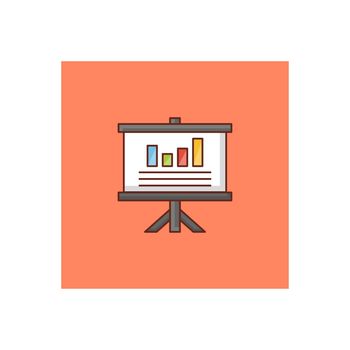 presentation vector flat color icon