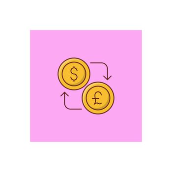 transaction vector flat color icon