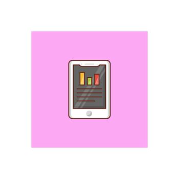 mobile vector flat color icon