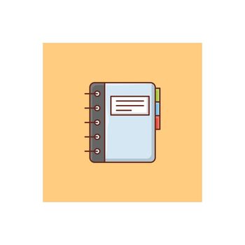 diary vector flat color icon