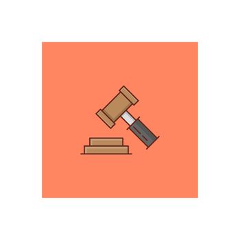 law vector flat color icon