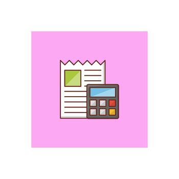 accounting vector flat color icon