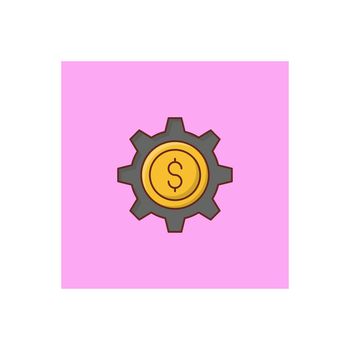 dollar vector flat color icon