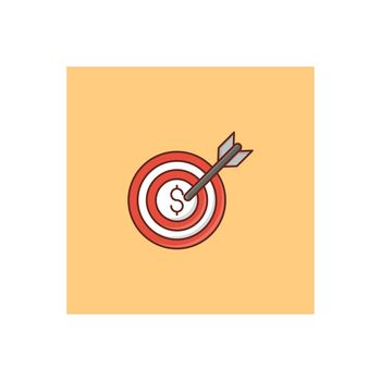 target vector flat color icon