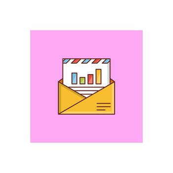 report vector flat color icon