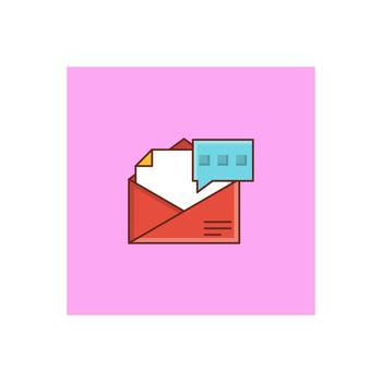 email vector flat color icon