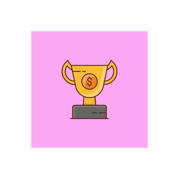 prize vector flat color icon