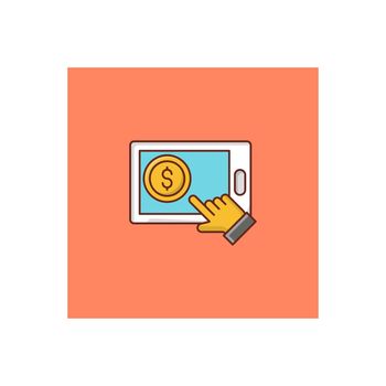 mobile vector flat color icon