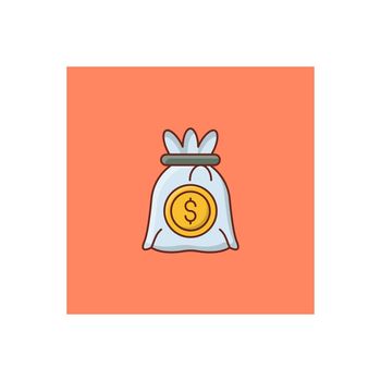 dollar vector flat color icon