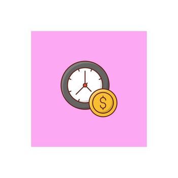 time vector flat color icon