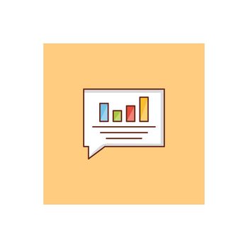 graph vector flat color icon