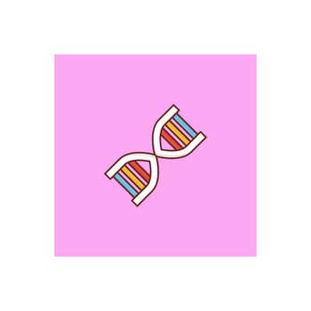 DNA vector flat colour icon