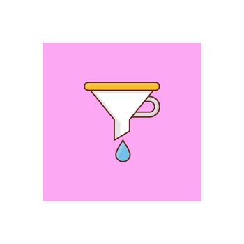 funnel vector flat colour icon