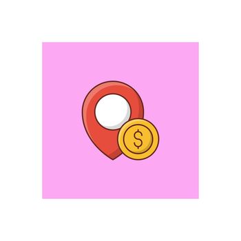 location vector flat color icon