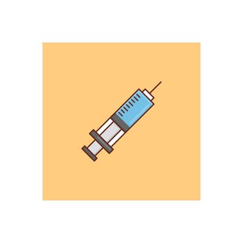 injection vector flat colour icon