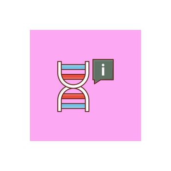 DNA vector flat colour icon