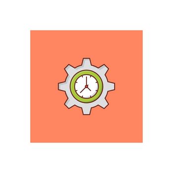 clock vector flat color icon