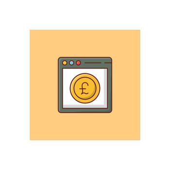 webpage vector flat color icon