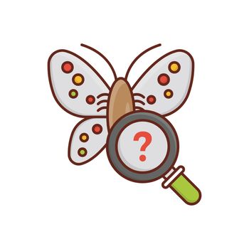 butterfly vector flat colour icon