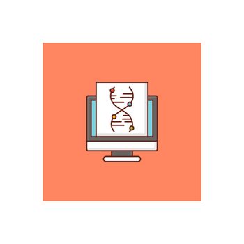 genetics vector flat colour icon