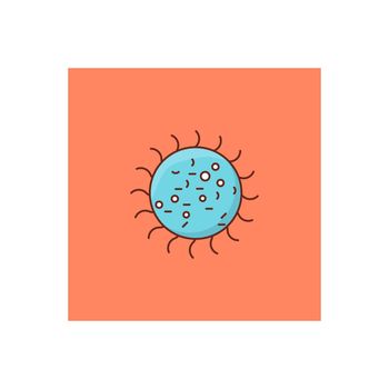 bacteria vector flat colour icon