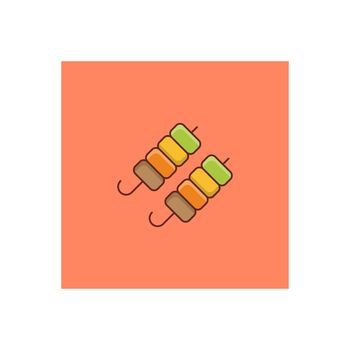 kebab vector flat color icon