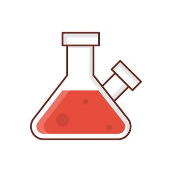 flask vector flat colour icon