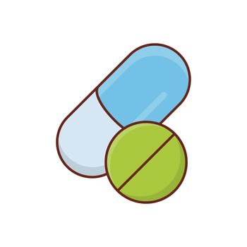 drug vector flat colour icon