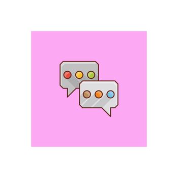 chat Vector illustration on a transparent background. Premium quality symbols. Vector Line Flat color  icon for concept and graphic design.