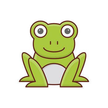 frog vector flat colour icon