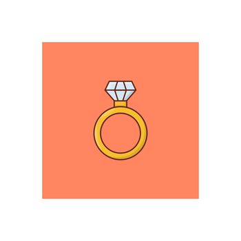 ring vector flat colour icon