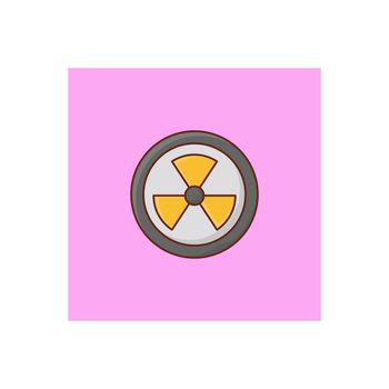 radition vector flat colour icon