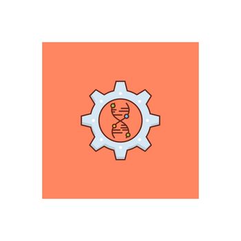 molecule vector flat colour icon
