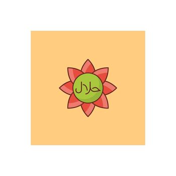 Muslim vector flat color icon