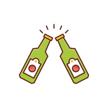 wine vector flat colour icon