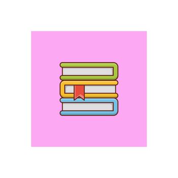 books Vector illustration on a transparent background. Premium quality symbols. Vector Line Flat color icon for concept and graphic design.