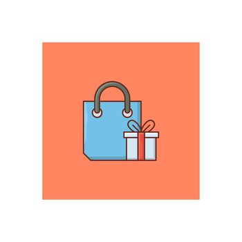 present vector flat colour icon