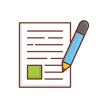 contract vector flat color icon