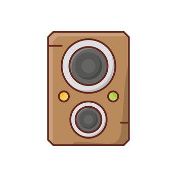 woofer vector flat colour iconw