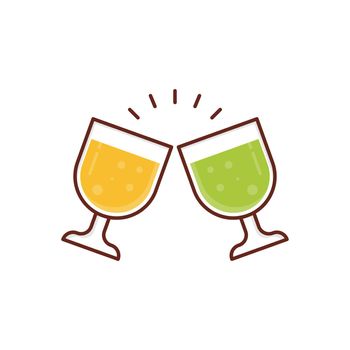 cheers vector flat colour icon
